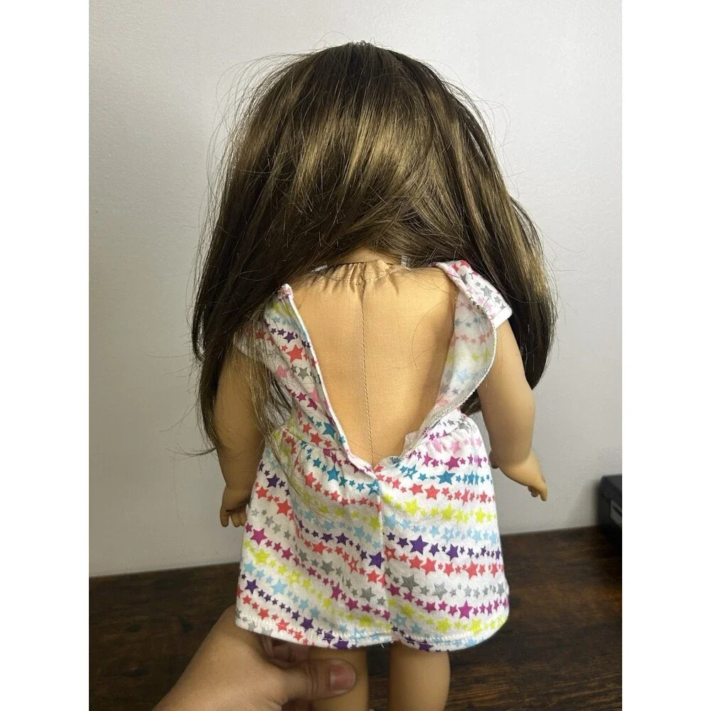 American Girl Truly Me doll long layered brown hair brown eyes 18” with Dress